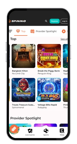 Spininio Casino app